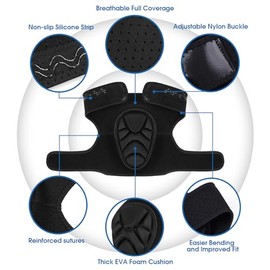Volleyball Knee Pads for Women & Men, Soft Thick EVA Foam Knee Protector with Non-Slip Straps, Breathable Crash Pads for Dance, Skating, Wrestling, Ga