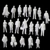 100 Pieces Model Figures White Unpainted Various Standing Figures Passers-by
