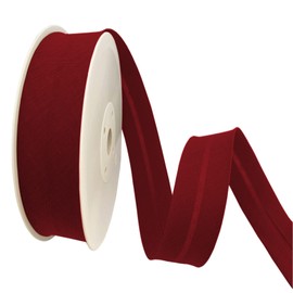 TEXTEX = 30mm Wide Bias Binding Tape. 50% Cotton and 50% Polyester. 10m Piece - (Pomegranate)