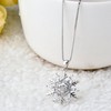 Women's Silver 925 Necklace Zirconia Christmas Snow Snowflake Birthday Present