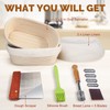 Rorecay Banneton Bread Proofing Baskets Set of 2, 10 Inch