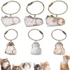 6pcs Keychain Cat Fur Storage Bottle Cat Hair Keychain, Transparent