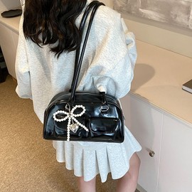 SMUOBT 2Pcs Cute Keychain Bow Keychain for Women, Pearl Bow Charms Aesthetic Bow Key Chains for Car Keys