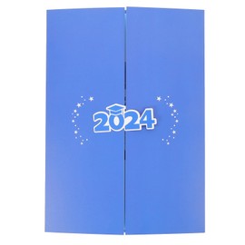 Operitacx 2024-Abschluss-Gästebuch Klasse Von 2024-Abschluss-Signaturbuch Glückwünsche Abschluss- Für High-School-College-Abschluss-Party-Gastgeschenk Blau