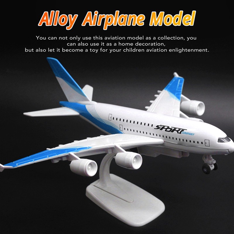 Alloy Airplane Model Aircraft Model 5 Lights Passenger Jet Toy
