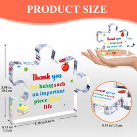 Teacher Appreciation Gifts for Women Men from Student,Thank You Acrylic Motivational Gift, Student Graduation Speech, Birthday Valentines Day Christmas Presents for Her Women Friends Teacher Classmate