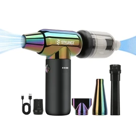 Compressed Air Duster - Barber Blower, Electric Duster, 3 Gear Mini Portable Jet Dry Air Blower, Cordless Vacuum Cleaner, for PC, Office,Salon, Fan, Laptop, Keyboard, Car (Green)