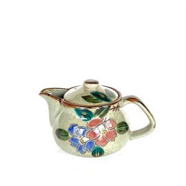 Kutani [Teapot/Teapot] Large Combi Mountain Tea Flower [Back Picture]