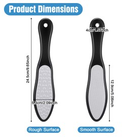 2 Pcs Nano Glass Foot File, Double-Sided Foot Callus Remover,Pedicure Tools for Feet,Wet and Dry Feet Dead Skin Remover, Professional Hard Skin Remover with Non-Slip Ergonomic Handle