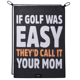 Shanker Golf - Funny Golf Towel - Microfiber Printed Hilarious Golf Accessory - Perfect Golf Gift for Men - Two-Sided Reversible Towel