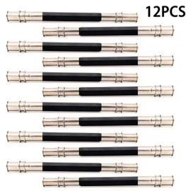 inheming 12 Pcs Pencil Extender for Artists, Colored Pencils Extender Art Pencil Lengthener, Adjustable Dual Metal Head Pencil Extension Holder for School, Office, Writing, Sketch, Drawing Pencil