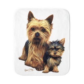CafePress Yorkie Terrier Pup Sherpa Fleece Throw Blanket 60" L x 50" W
