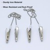 ZWxqysp 4 Pcs Dental Bib Clips, Adjustable Reusable Ball Chain