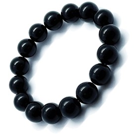 hibikurasu Black Onyx Power Stone Bracelet Prayer Beads Bracelet Natural Stone Black Agate Black Onyx, Gemstone, Gemstones