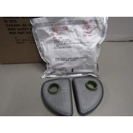US M17 A1 A2 Gas Mask Filter Set MSA Mine Safety Appliance NOS 1987