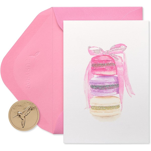 Papyrus Blank Cards with Envelopes, Stack of Macarons (14-Count)