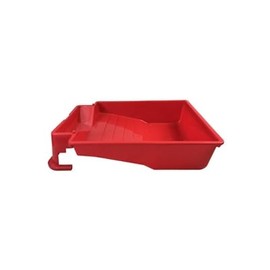 9" Deep Well Red Plastic Paint Tray with Legs - Pack of (4)