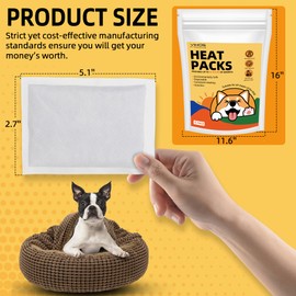VIKOS Products (15-Pack Upgraded Heat Packs for Newborn Puppy, Anxiety Dog Toys Replacement Heat Packs, Disposable Puppy Warmers - Lasting for Approximately 40 Hours