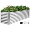 GoCampDirect 8x2x2ft Raised Garden Bed - Galvanized Deep Root Planter