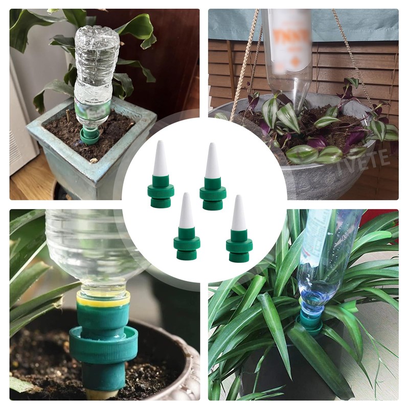 TVETE 自動水やり機 【4本セット】 自動給水器 植物 長期留守水やり 水やり楽だぞう 水やり自動 小型 エコ素材