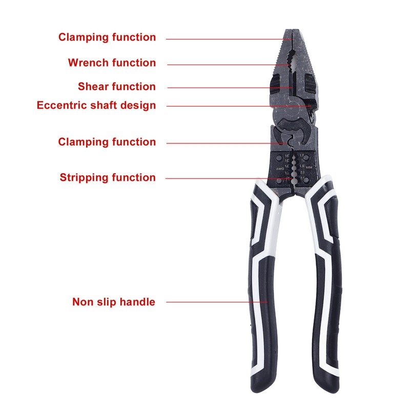 Wire Cutter Needle Nose Pliers Set 9in Multifunctional Labor Saving