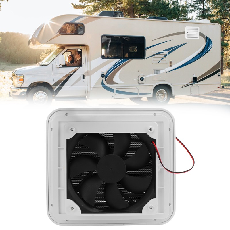 RV Side Vents 12V White Unidirectional Dustproof Strong Wind Cooling
