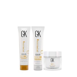 GK Hair Global Keratin Moisturizing Shampoo And Conditioner 100ml With Deep Conditioner Masque 200G For Dry Frizzy Damaged & Chemically Treated Hair - Sulfate And Paraben Free