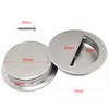 FMHXG 2pcs Recessed Embedded Door Handle 70mm Stainless Steel Round