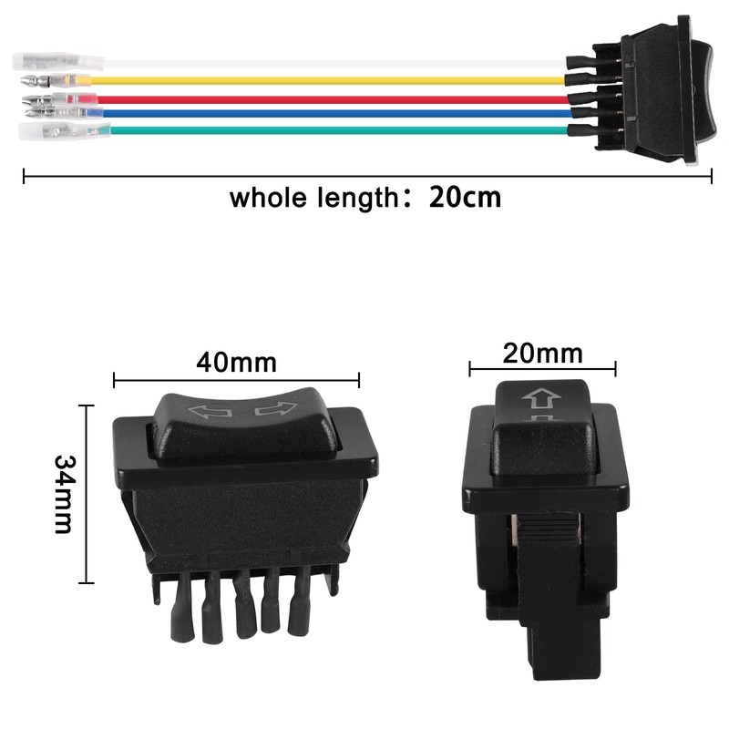XMSJSIY Universal 5-Pin Car Power Window Switch with Wire Car