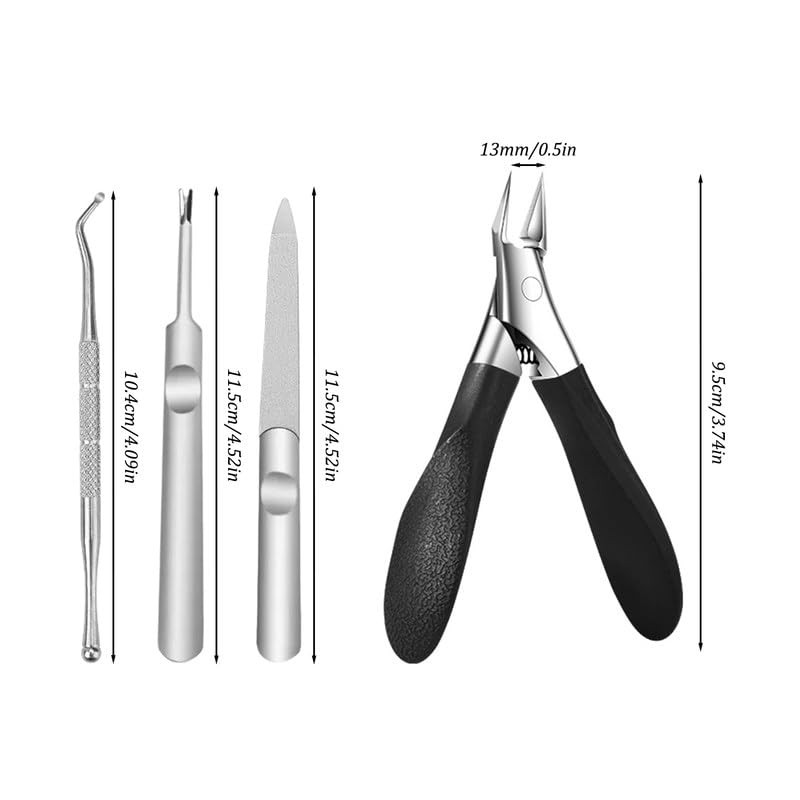 Anseom Nail Clippers for Toenails Professional Set, Nail Scissors for