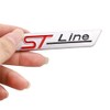 Pack of 2 3D Metal ST Line Sticker Car Head