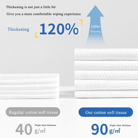Toalla facial desechable, tela de algodón grueso, 100% algodón, sin pelusas, toallitas secas sin aroma, toallitas para quitar el maquillaje, ultra suaves para pieles sensibles