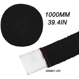 YJZQ 10m Towelling Racquet Grips Tennis Badminton Squash Racket Overgrip Anti-skid Roll Grips Sweat Absorbent Replacement Grip Finishing Tape, 30mm x 10m Roll