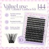 CALAILIS Eyelash Extensions, 144 Pieces, D Curl, DIY Individual Eyelashes,