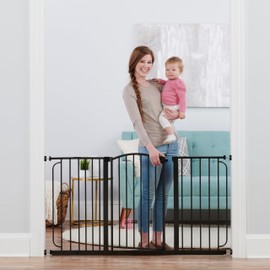 Regalo Safety 58" Extra Wide Arch Baby Gate, Pressure Mount for Doorways & Bottom of Stairs, Babies, Toddlers & Pets, Ages 6–24 Months, Tested & Trusted, American Designed, Family Owned