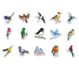 100 PCS Bird Stickers, Vinyl Waterproof Bird Stickers for Water Bottles, Laptop, Notebook, Scrapbook, Luggage, Cell Phone, Skateboard, Helmet