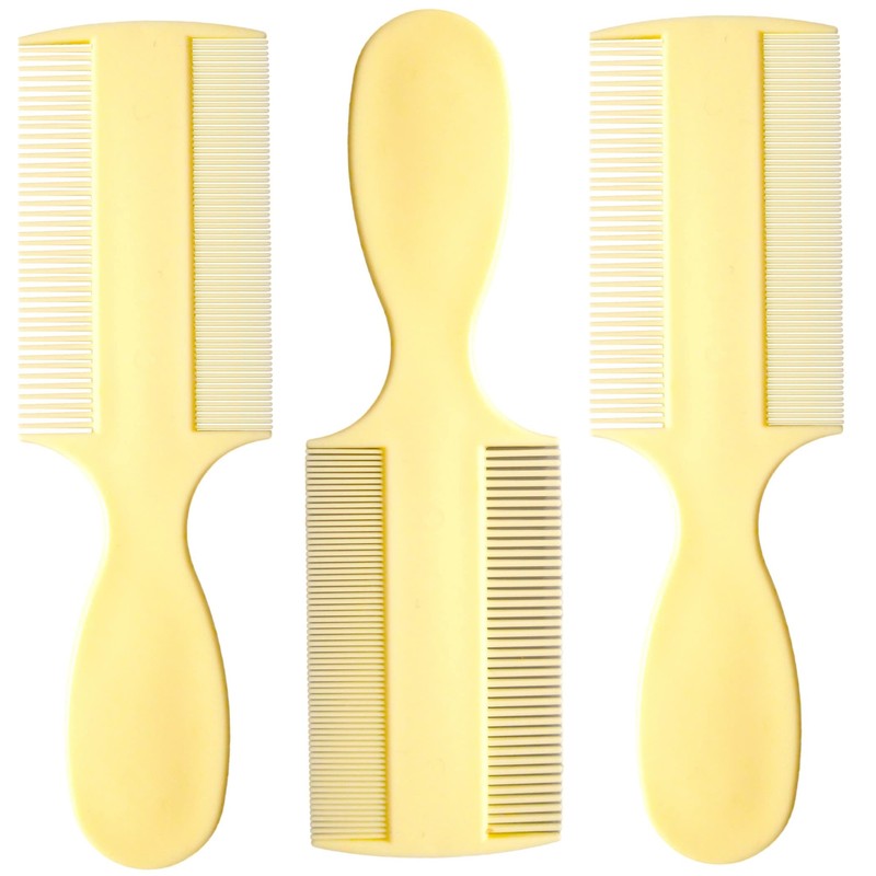 Vakly Fine Tooth Baby Comb [3 Pack] – Double-Sided Infant