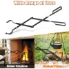 AGM Fireplace Tongs, 26" Fire Pit Accessories Firewood Log 2-Tongs