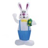 Inflatable Bunny Yard Decoration 6.2ft with LED Lighting Cute Easy
