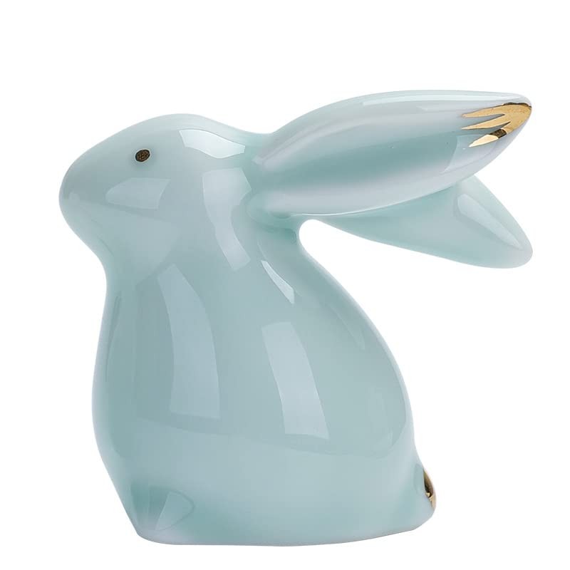 MOZEO One Set Ceramic Bunny Ornaments Tea Pet Cute Rabbit