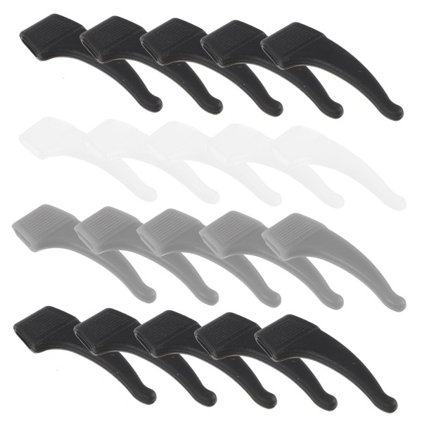 PACKOVE 15Pairs Silicone Eyeglasses Holders Non Skid Ear Grips for
