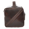 Mens Real Leather Toiletries Wash Shaving Bag Travel Pouch Tripper