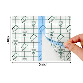 Lothee 50 Pcs Waterproof Shower Cover Patch Tattoo Aftercare Bandage Transparent Film Dressing Stretch Adhesive Wound Bandage Tape Tattoo Film Wrap, 4 x 5 Inch
