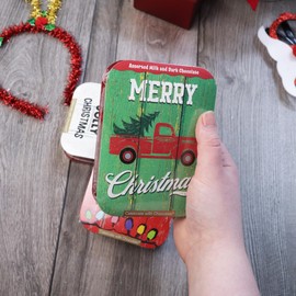 Christmas Assorted Chocolate Truffle Boxes, Milk and Dark, Holiday Stocking Stuffers, 4 in Each (Pack of 3)