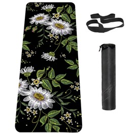 Knsbk Non Slip Yoga Mat TPE Workout Mat for Men Women, Thick Workout Mat with Carrying Strap, Fitness Mats for Exercise, Yoga, Fitness, Pilates, Floor Workouts (72" x 24" x 6mm)