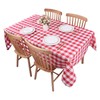 Kesfey Red Gingham Tablecloth Polyester 55x108in, Rectangle Checkered Tablecloth Spillproof