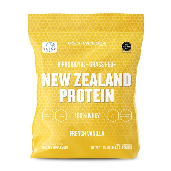 Schinoussa Probiotic Whey Protein Powder | Grass-Fed | Vanilla |