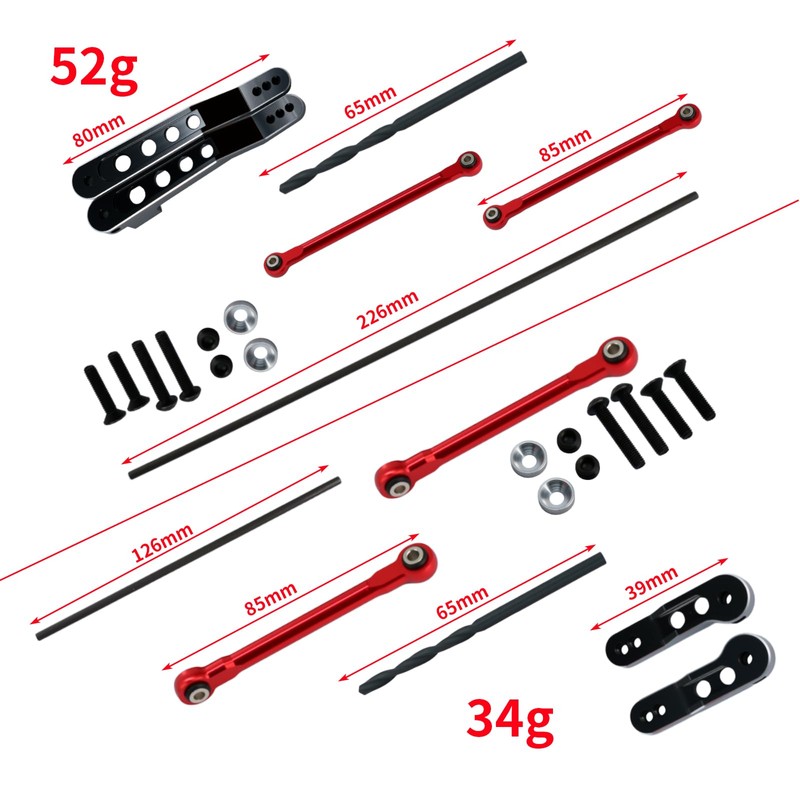 Aluminum Alloy Front & Rear Torsional Sway Bars Linkages Arms
