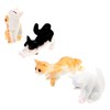 WOONEKY 4pcs Miniature Cat Figurines Decorative Resin Kitten Figures for