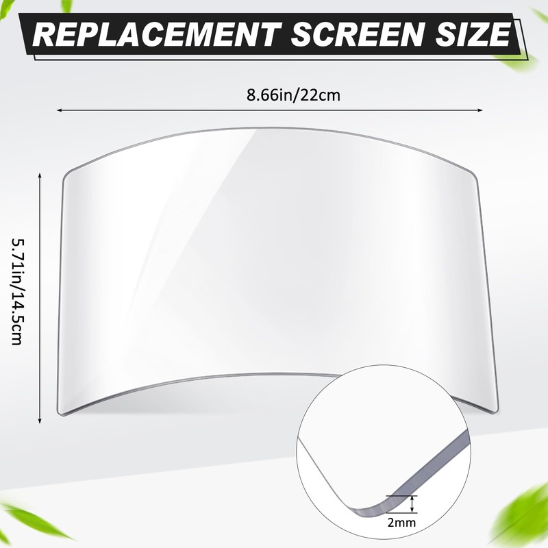 Kingdder 5 Pcs Sandblasting Hood Replacement Lens Clear Face Shield